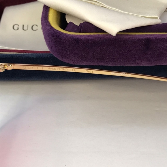 💯 Original Gucci Pink Acetate GG0437SA Geometric Sunglasses - Picture 11 of 13